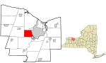 Monroe County New York incorporated and unincorporated areas Gates highlighted